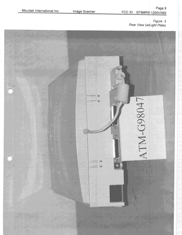 Image Scanner - FCC ID EF9MRS-1200VX6S - Microtek International Inc