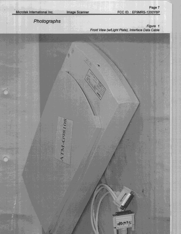 JBP - Part 15 Class B Computing Device Peripheral - FCC ID EF9MRS-1200Y6P - Microtek International Inc