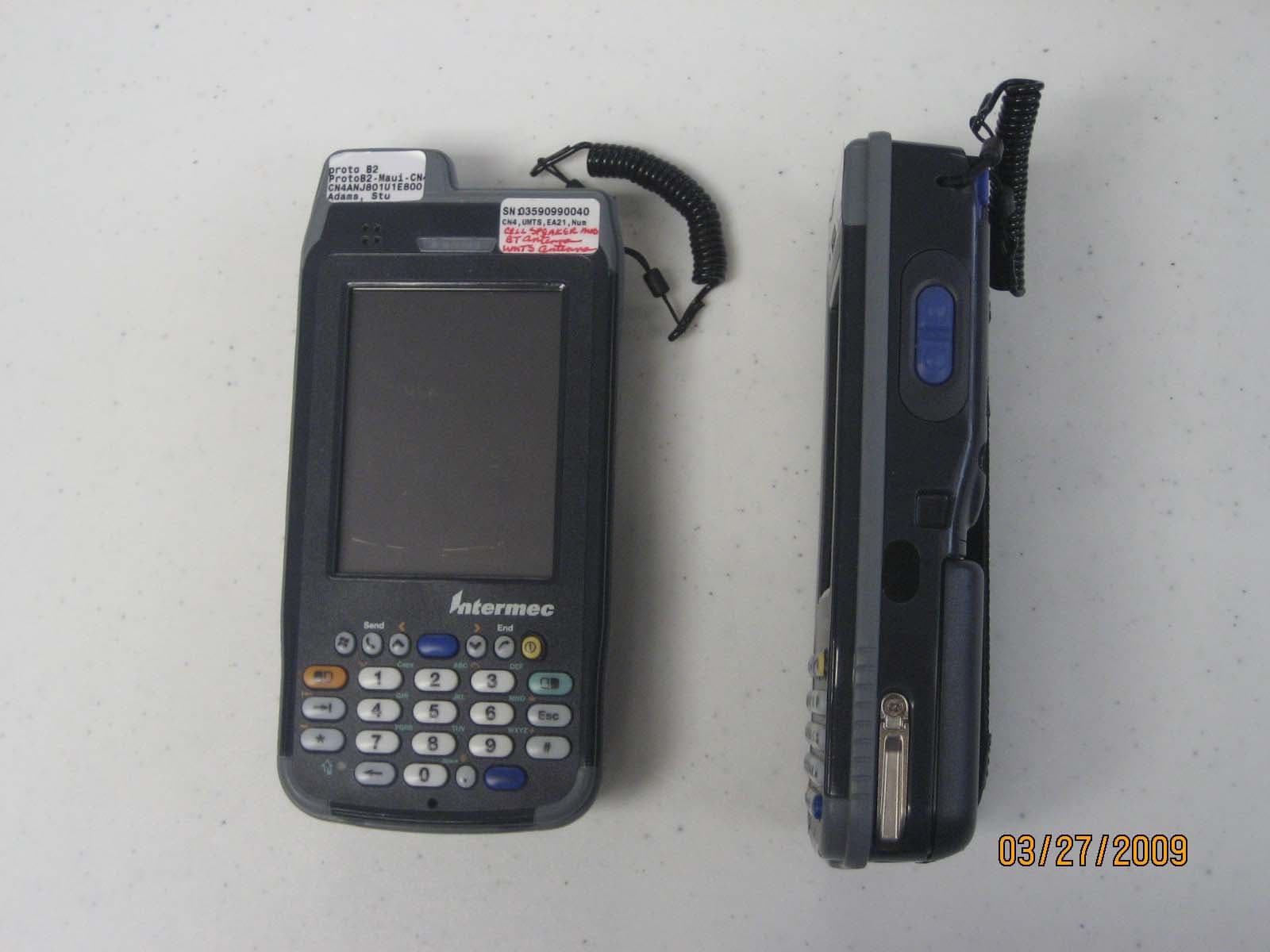 Handheld PDA-type device WCDMA/GSM/GPRS/EDGE - FCC ID EHA-03CN4 - Intermec Technologies Corporation (4)