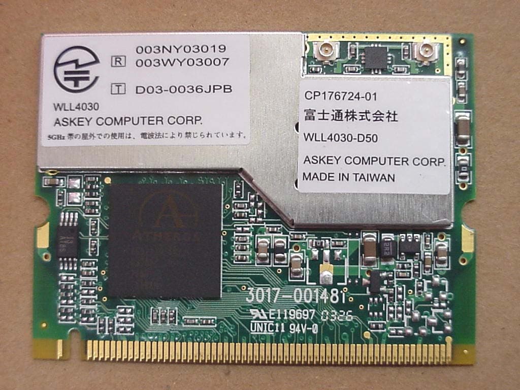 Stylistic ST Series Pentablet PC & WLAN (Atheros) - FCC ID EJE-WL0004 - Fujitsu Client Computing Limited (FCCL)