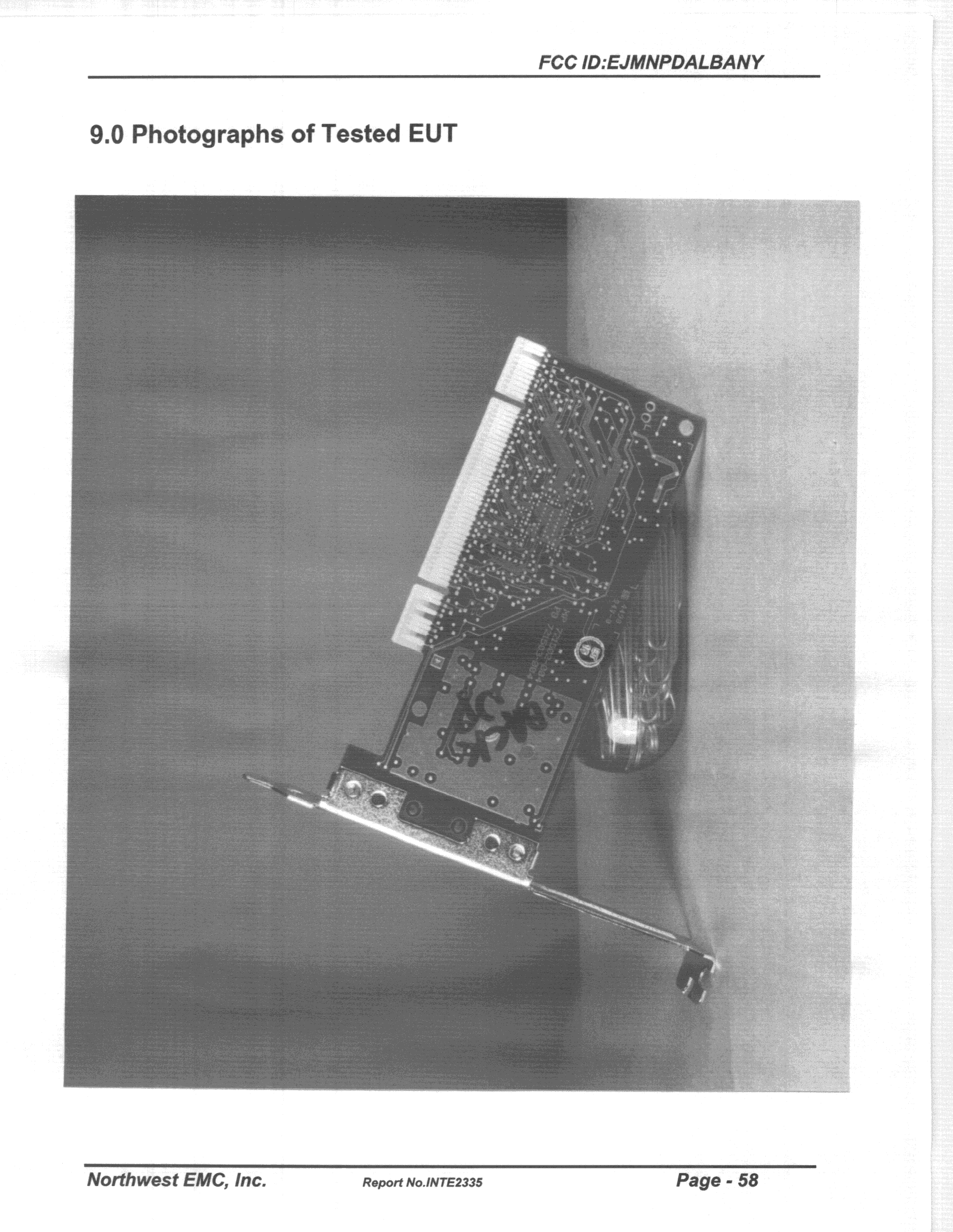 LAN Adapter - FCC ID EJMNPDALBANY - Intel Corporation (5)