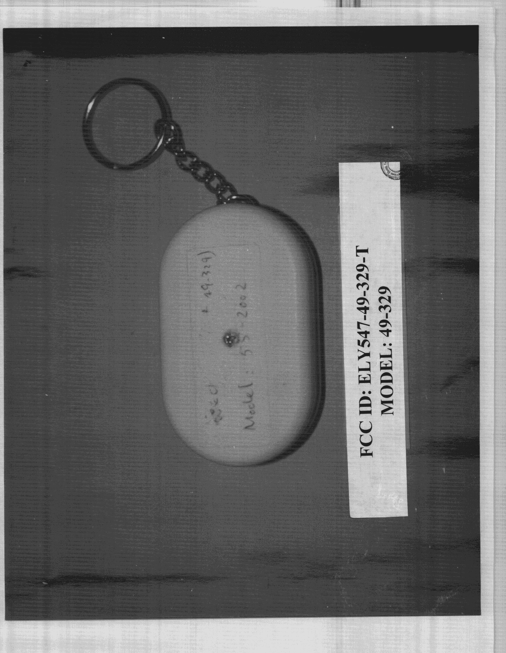 R\C Alarm Transmitter - FCC ID ELY547-49-329-T - Jeckson Electric Co., Ltd