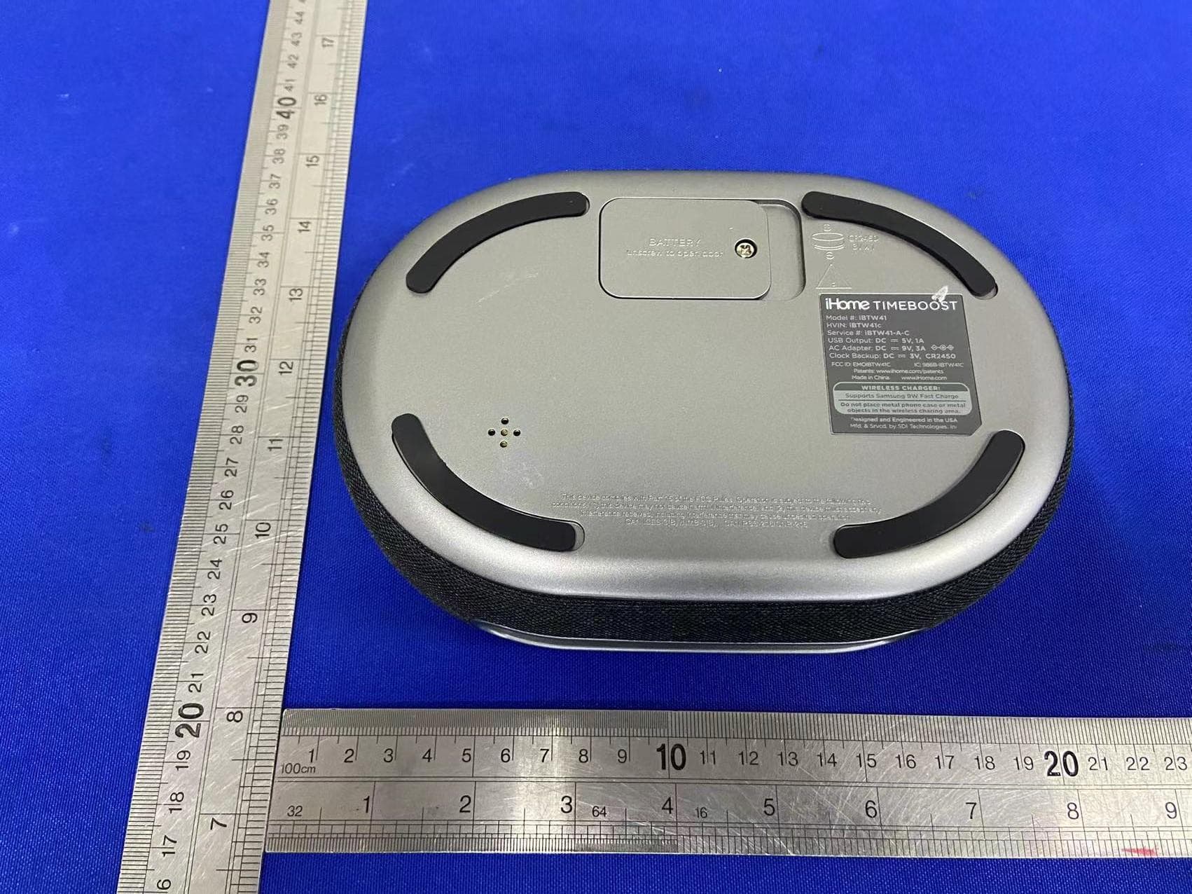 Bluetooth Stereo Alarm Clock with Qi Wireless, Speaker Phone and USB Charging - FCC ID EMOIBTW41C - SDI Technologies Inc. (2)