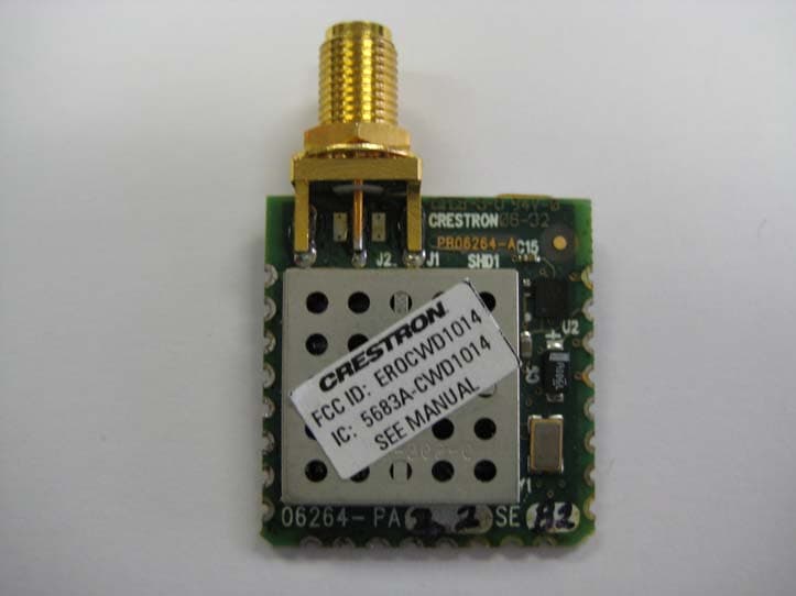 2-Way RF Module with RP-SMA - FCC ID EROCWD1014 - Crestron Electronics Inc (4)