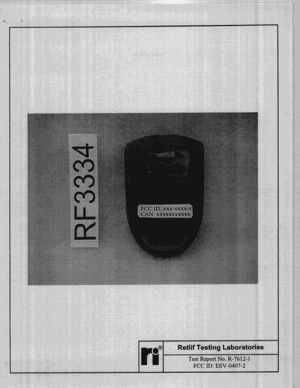DSC - Part 15 Security/Remote Control Transmitter - FCC ID ESV-0407-2 - Bosch Security Systems LLC (2)