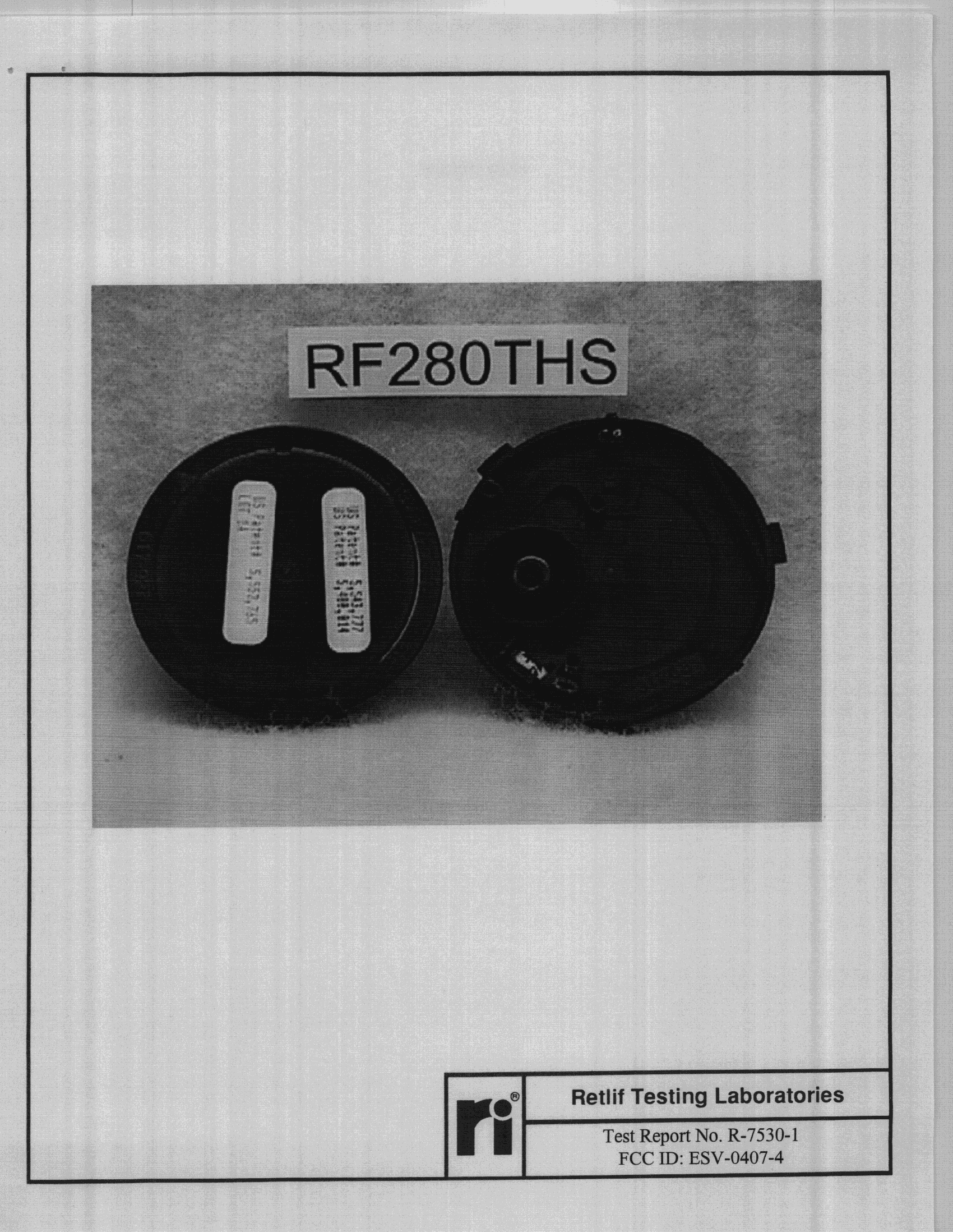 DSC - Part 15 Security/Remote Control Transmitter - FCC ID ESV-0407-4 - Bosch Security Systems LLC (5)