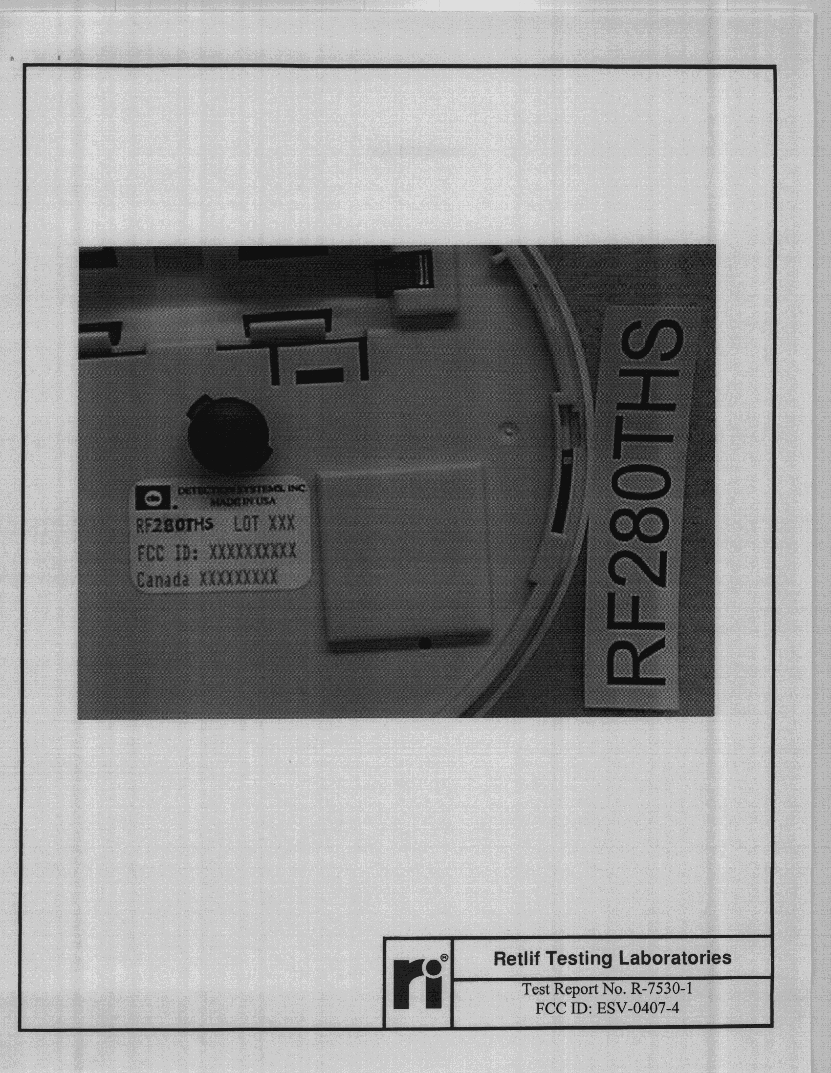 DSC - Part 15 Security/Remote Control Transmitter - FCC ID ESV-0407-4 - Bosch Security Systems LLC (3)
