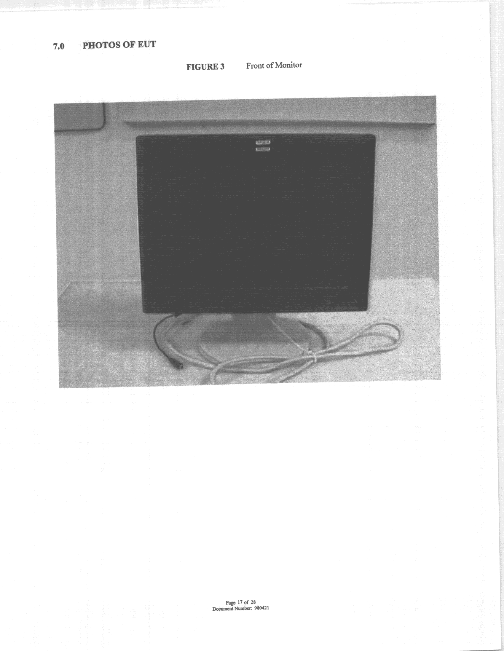Color Monitor 15" TFT Flat Panel 1024 X 768 - FCC ID EVOKLT-1500A - Korea Data Systems Co Ltd (3)