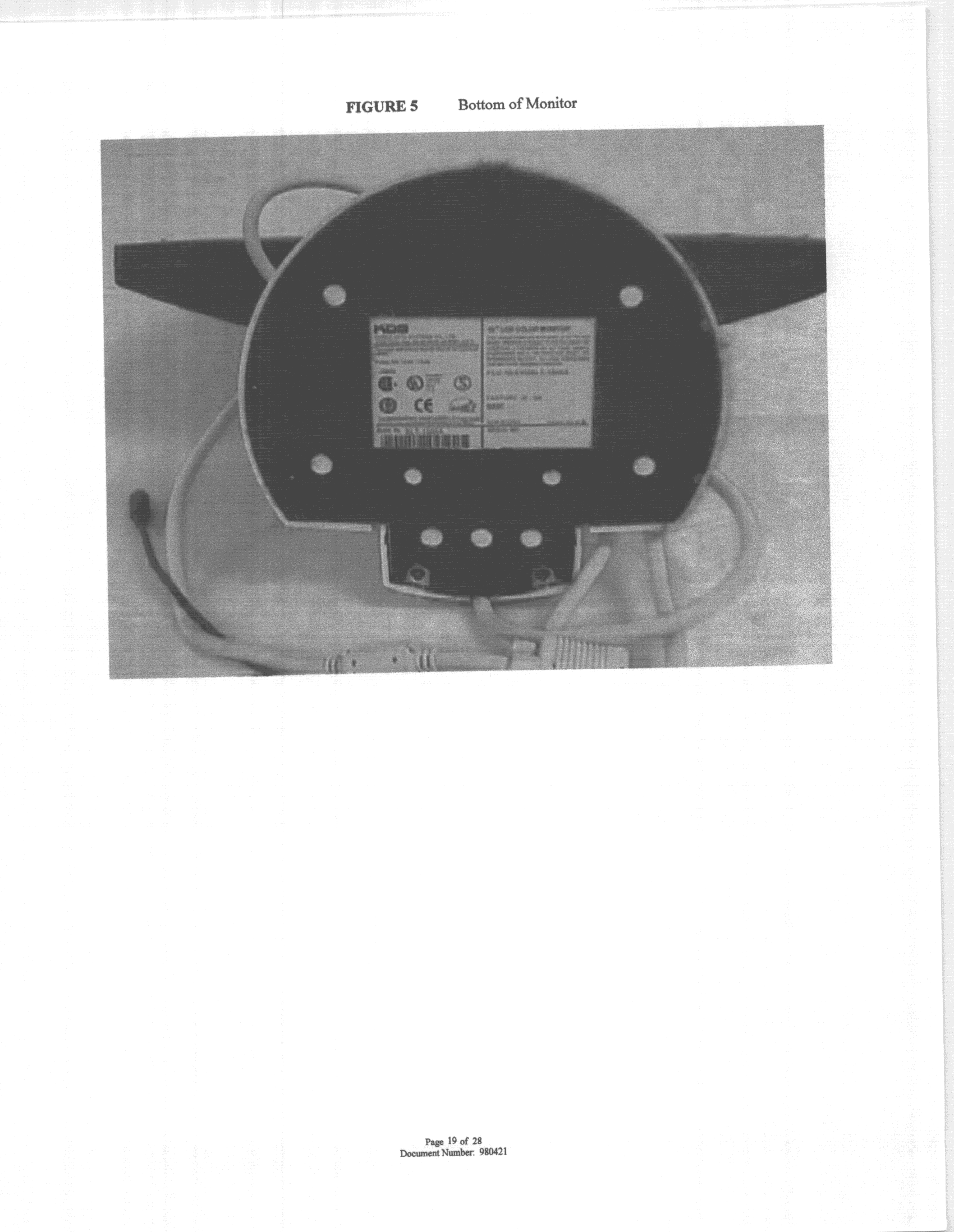Color Monitor 15" TFT Flat Panel 1024 X 768 - FCC ID EVOKLT-1500A - Korea Data Systems Co Ltd (2)