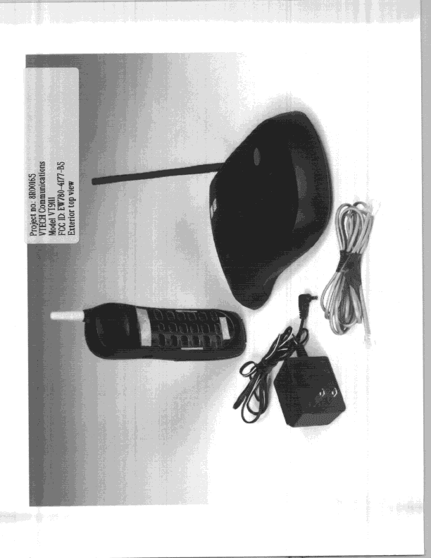 Cordless Telephone - FCC ID EW780-4177-B5 - VTech Telecommunications Ltd