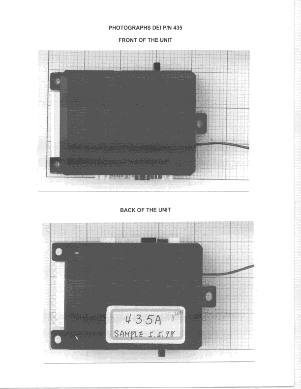 Automotive Security System Receiver - FCC ID EZSDEI435B - Voxx Electronics Corporation