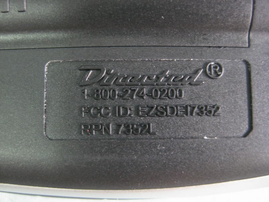 Remote Control - FCC ID EZSDEI7352 - Voxx Electronics Corporation
