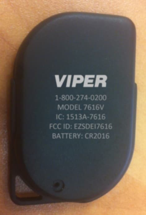 One way transmitter SST car remote starter - FCC ID EZSDEI7616 - Voxx Electronics Corporation