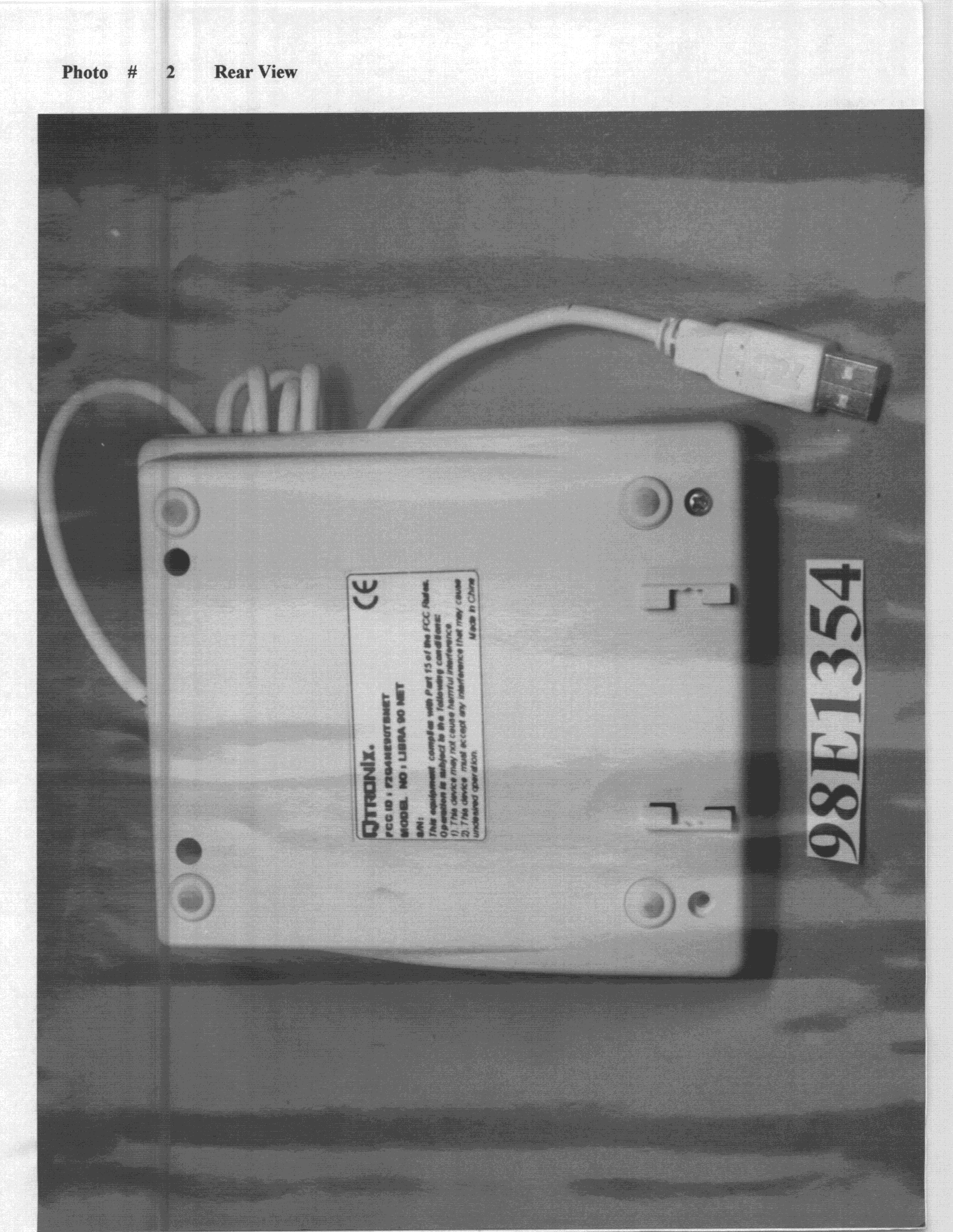 JBP - Part 15 Class B Computing Device Peripheral - FCC ID F2Q4NE90TBNET - Ione International Co., Ltd.