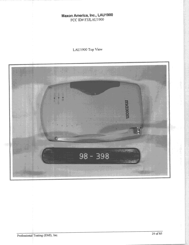 Wireless Local Loop Modem - FCC ID F3JLAU1900 - Midland Radio Corporation (4)