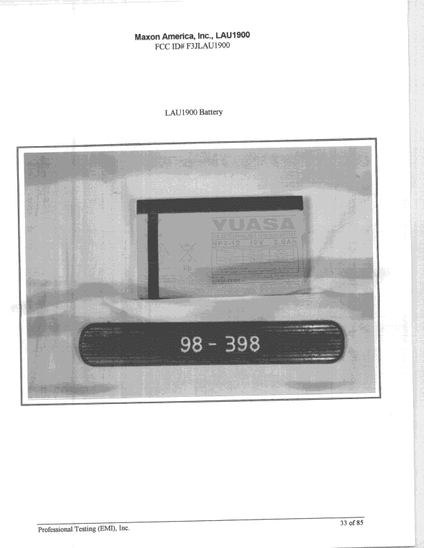 Wireless Local Loop Modem - FCC ID F3JLAU1900 - Midland Radio Corporation (2)