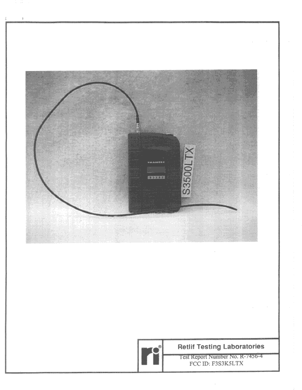 TBT - Licensed Broadcast Transmitter Worn on Body - FCC ID F3S3K5LTX - BBM Electronics Group Ltd