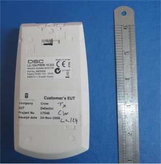 Motion Sensor - FCC ID F5306LC4105 - Tyco Safety Products Canada Ltd.