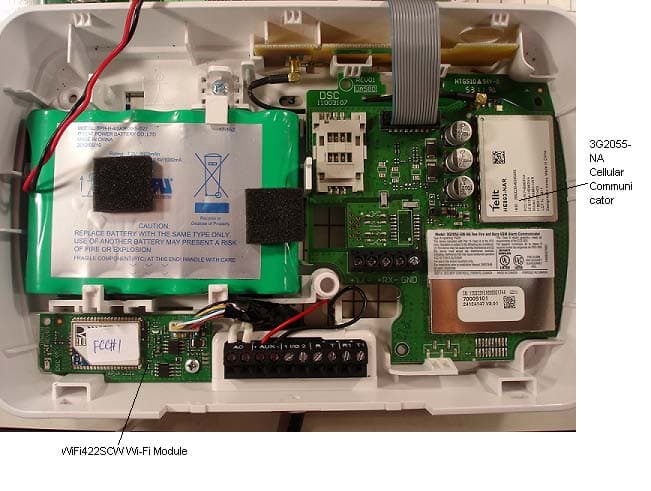 WiFi Module for DSC Impassa Alarm System - FCC ID F5312WIFI422SCW - Tyco Safety Products Canada Ltd.
