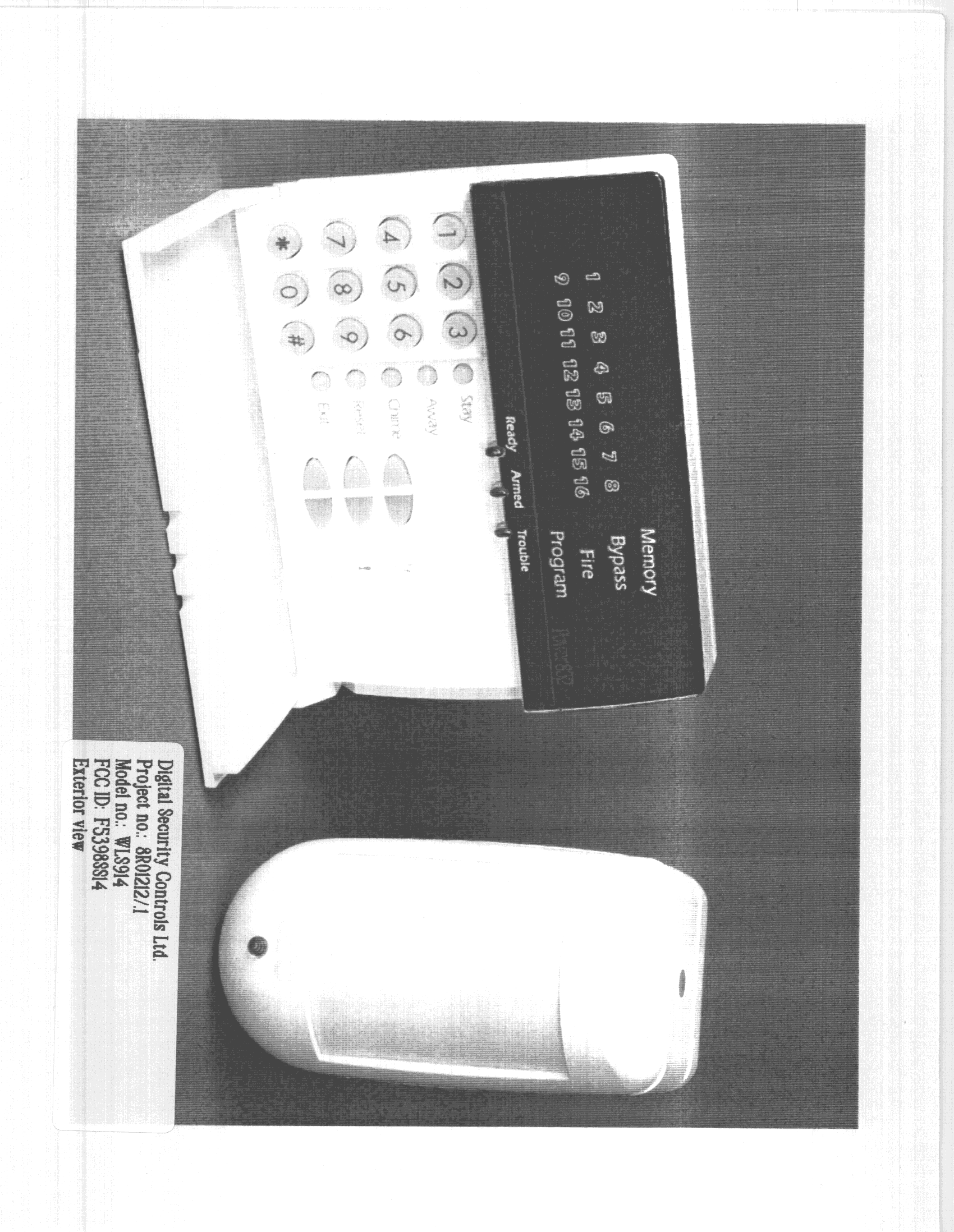 DSS - Part 15 Spread Spectrum Transmitter - FCC ID F5398SS14 - Tyco Safety Products Canada Ltd.