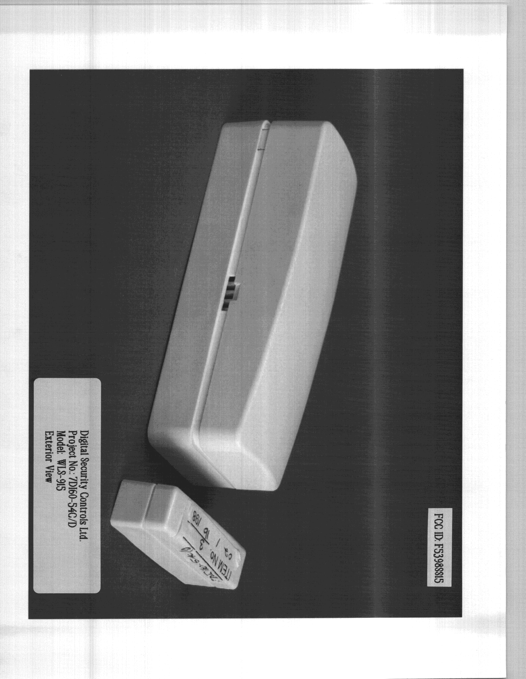 Security Alarm Transmitter - FCC ID F5398SS15 - Tyco Safety Products Canada Ltd.