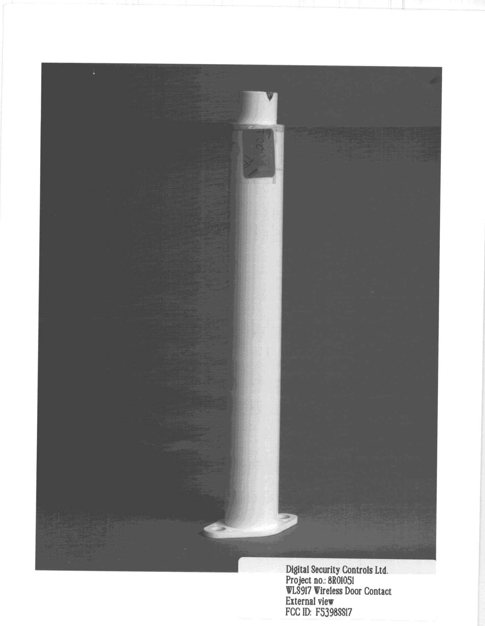 DSS - Part 15 Spread Spectrum Transmitter - FCC ID F5398SS17 - Tyco Safety Products Canada Ltd.