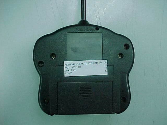 27 MHz Remote Control TX - FCC ID F5J21727 - Ka Wah Manufactory Limited (2)