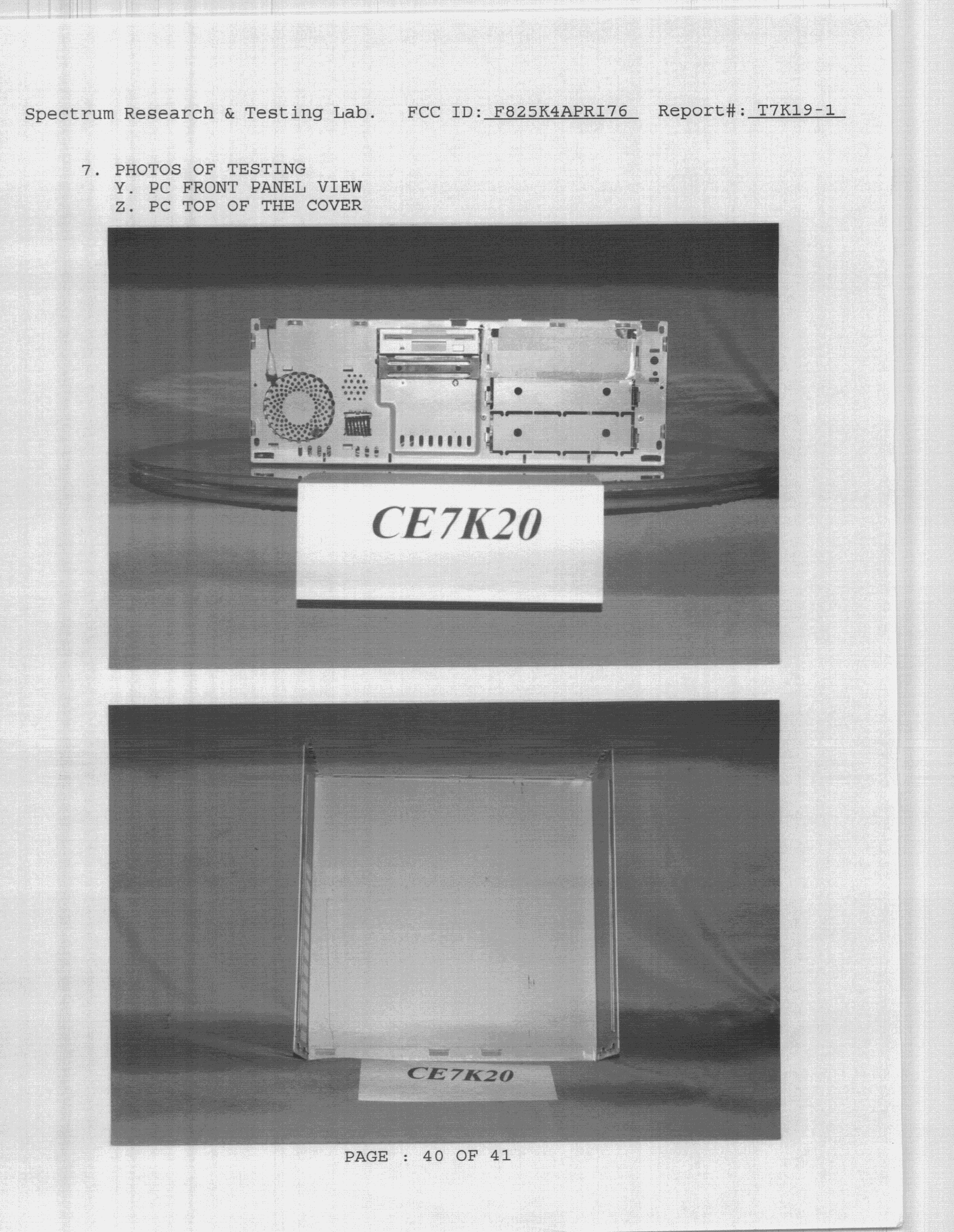 JBC - Part 15 Class B Computing Device/Personal Computer - FCC ID F825K4APRI76 - DTK Computer Inc