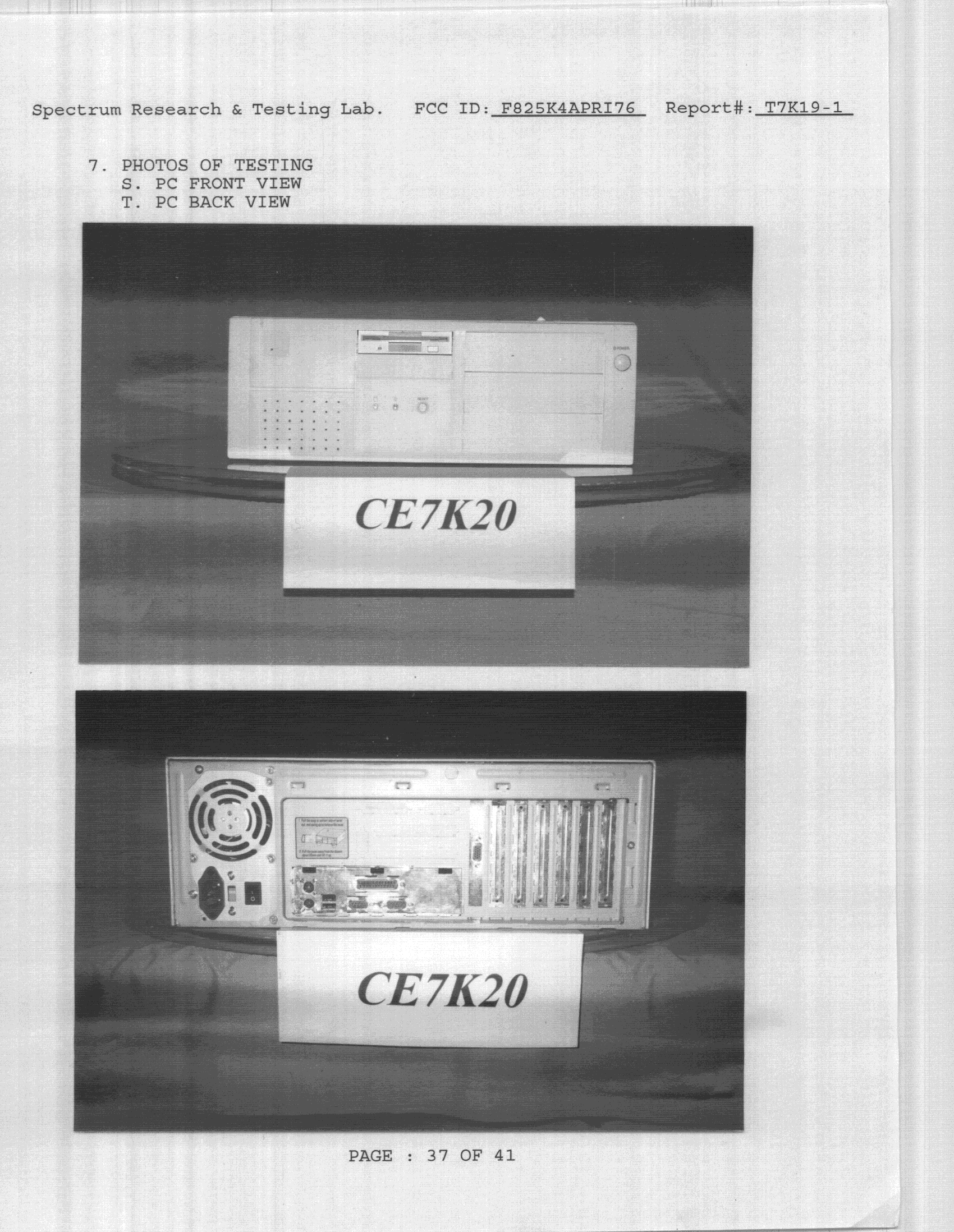JBC - Part 15 Class B Computing Device/Personal Computer - FCC ID F825K4APRI76 - DTK Computer Inc (2)