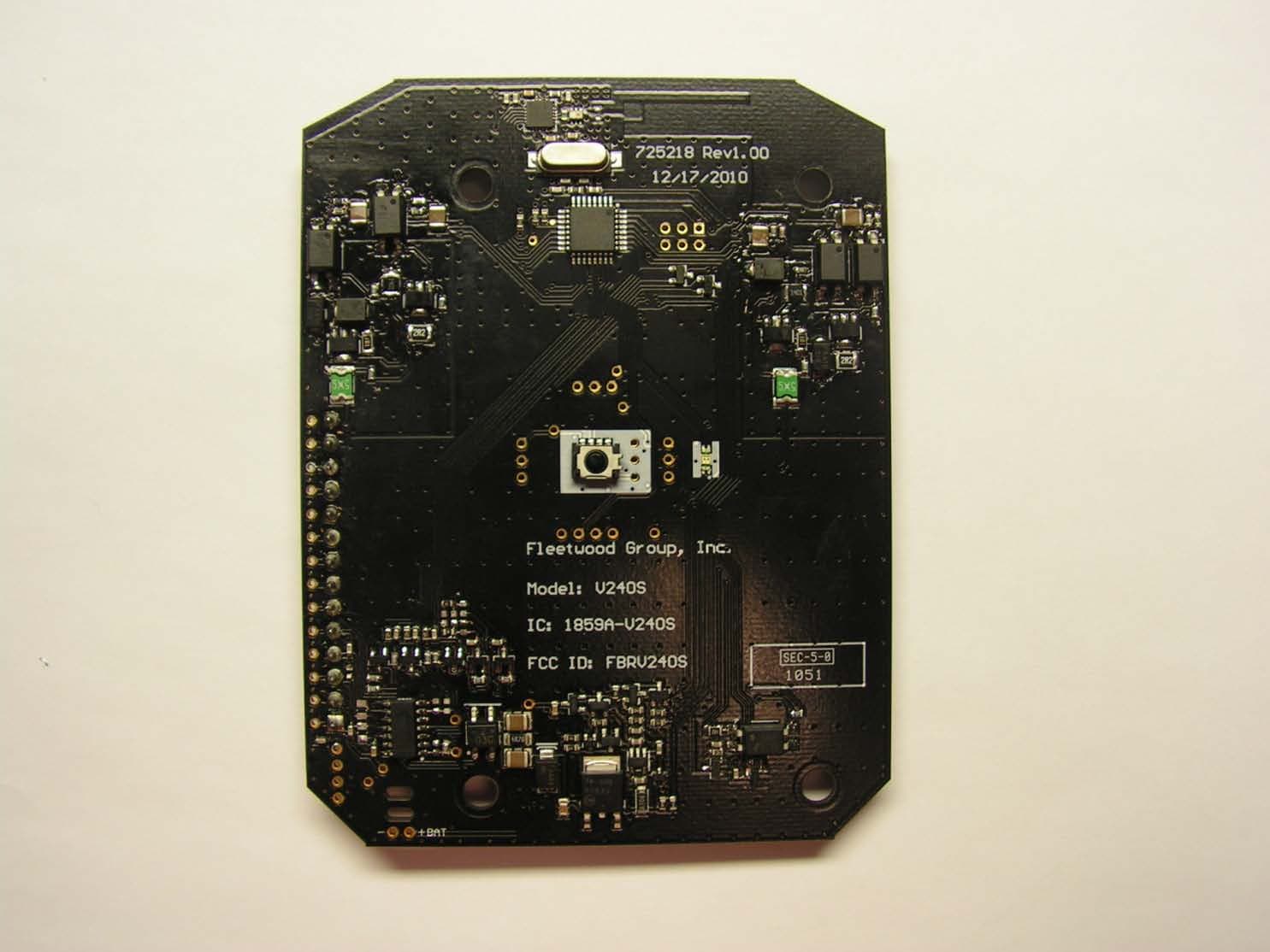 Low Power RF and IR Module - FCC ID FBRV240S - Fleetwood Group Inc
