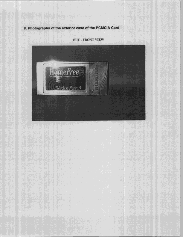 PCMCIA WLAN Card - FCC ID FCZHF-PC-CARD1M - Diamond Multimedia Systems Inc