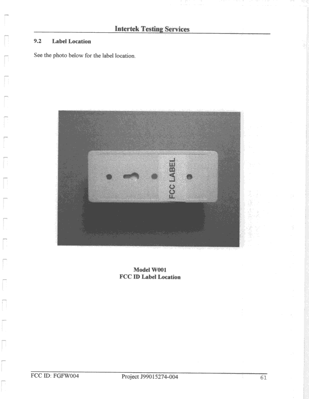 Door Chime TX - FCC ID FGFW004 - Telko Incorporated (2)