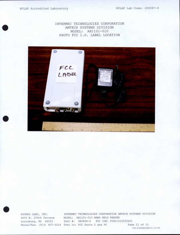 Hand-held Non-multilateration Tag Reader - FCC ID FIH11010533401 - TransCore (2)