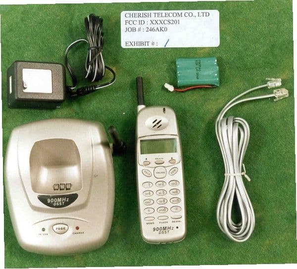 900 MHz DSSS Cordless Telphone With Caller ID - FCC ID FNXCS201 - Cherish Telecom Co Ltd