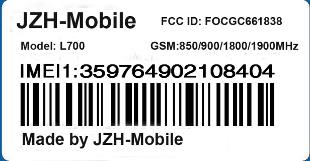 850/1900 GSM/GPRS + BT Mobile phone - FCC ID FOCGC661838 - JZH-Mobile Communication technology Co., LTD. (1)