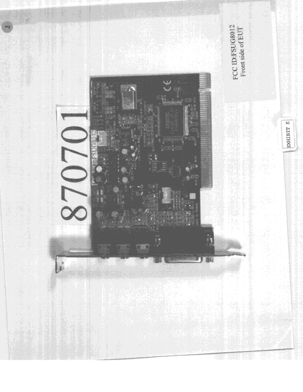 Sound Controller Card - FCC ID FSUG8012 - KYE SYSTEMS CORP. (1)