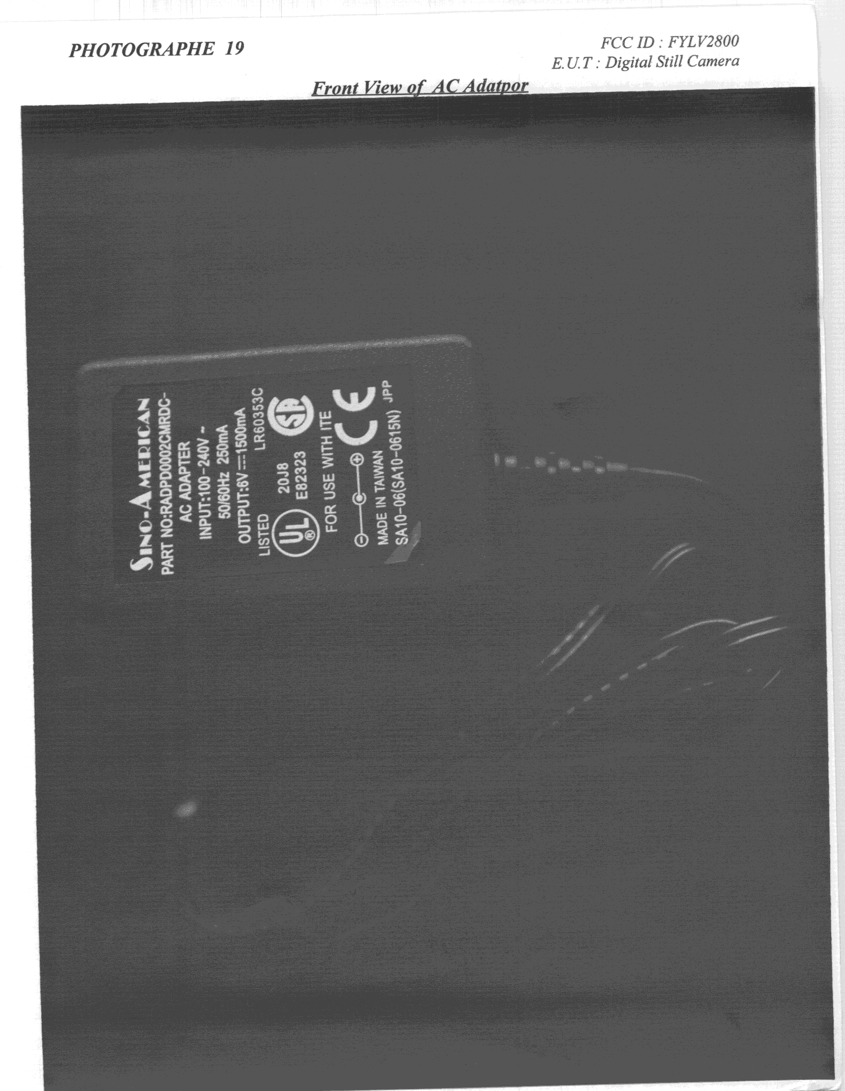 JBP - Part 15 Class B Computing Device Peripheral - FCC ID FYLV2800 - Sampo Corporation (2)
