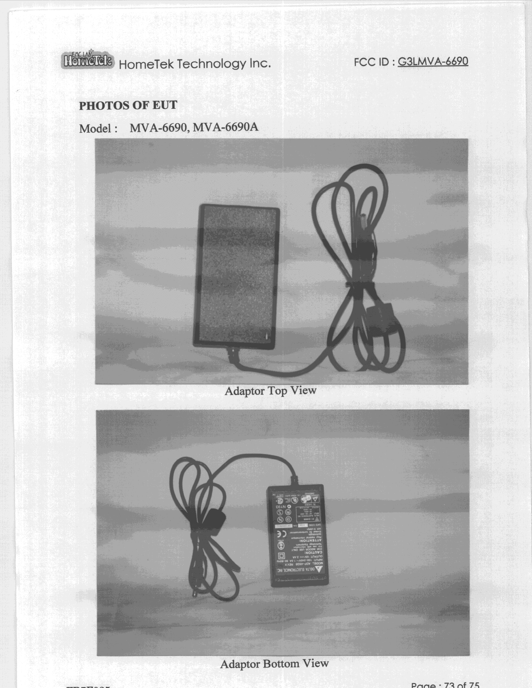 JBC - Part 15 Class B Computing Device/Personal Computer - FCC ID G3LMVA-6690 - Dual Technology Corporation