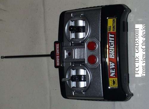 Radio Control Toy Vehicle TX - FCC ID G6D5300H - New Bright Industrial Co Ltd