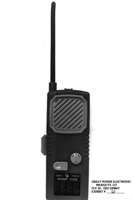 Walkie Talkie - FCC ID GEGGP886T - Great Power Electronic Products Co. Ltd