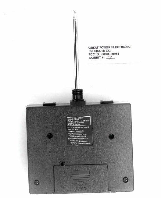 R/C Toy Transmitter - FCC ID GEGGP895T - Great Power Electronic Products Co. Ltd