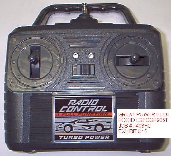 27 MHz Remote Control Transmitter - FCC ID GEGGP906T - Great Power Electronic Products Co. Ltd