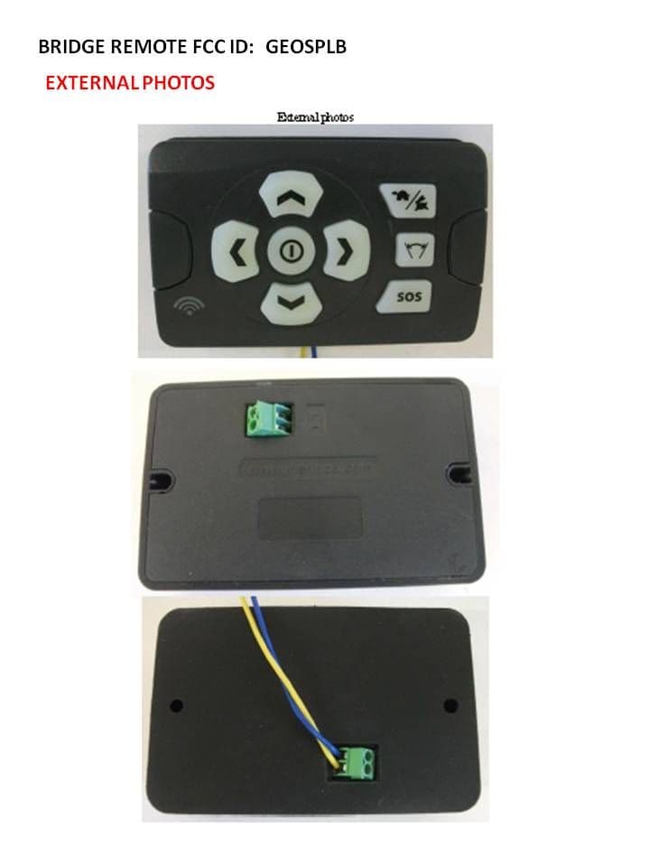 Spotlight Remote Control Bridge - FCC ID GEOSPLB - Actuant Electrical