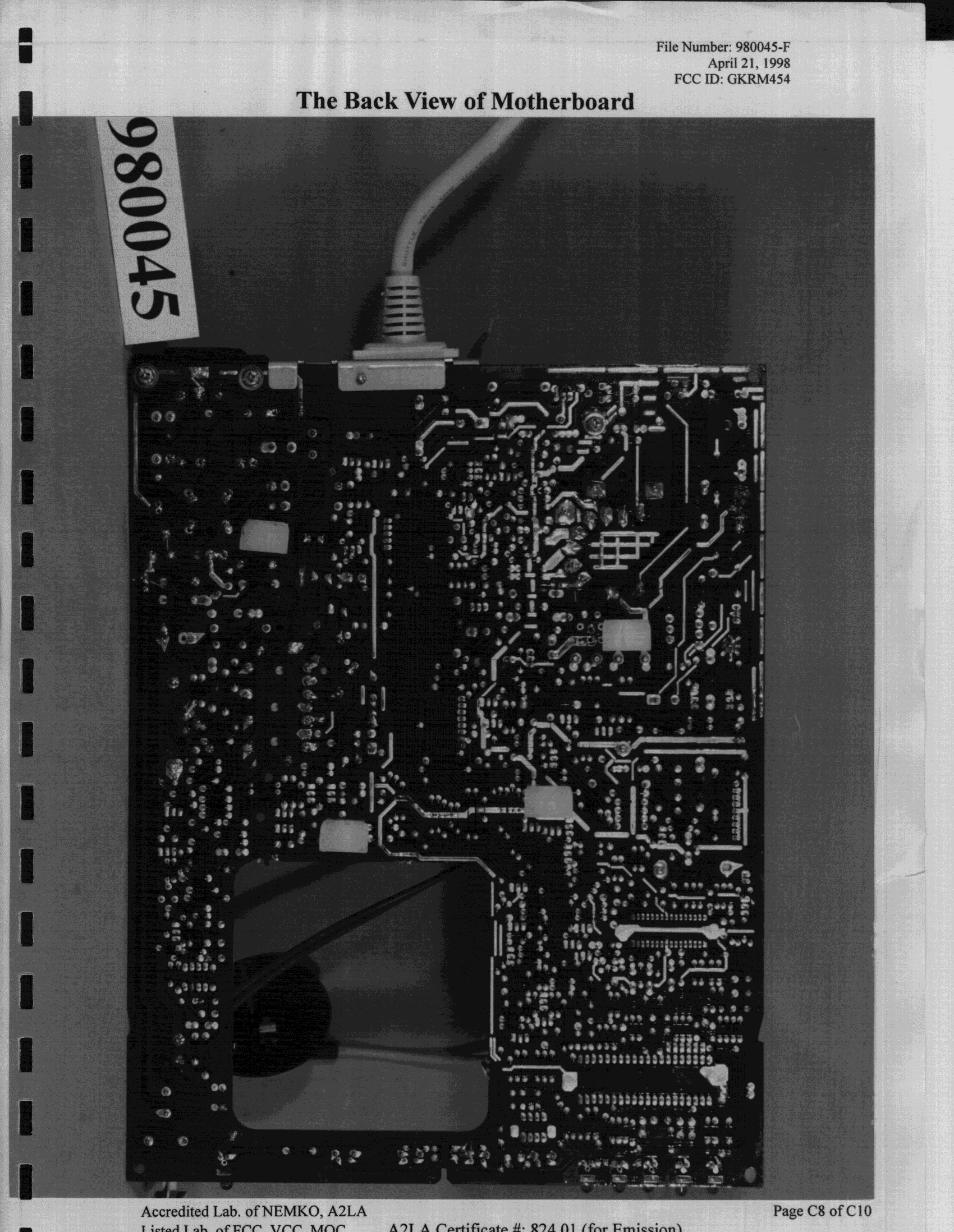 JBP - Part 15 Class B Computing Device Peripheral - FCC ID GKRM554 - Compal Electronics Inc