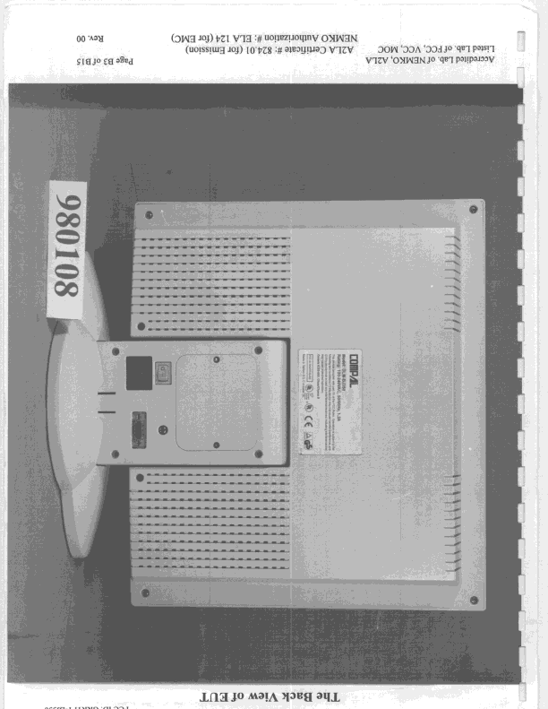 JBP - Part 15 Class B Computing Device Peripheral - FCC ID GKRTFT-BJ350 - Compal Electronics Inc