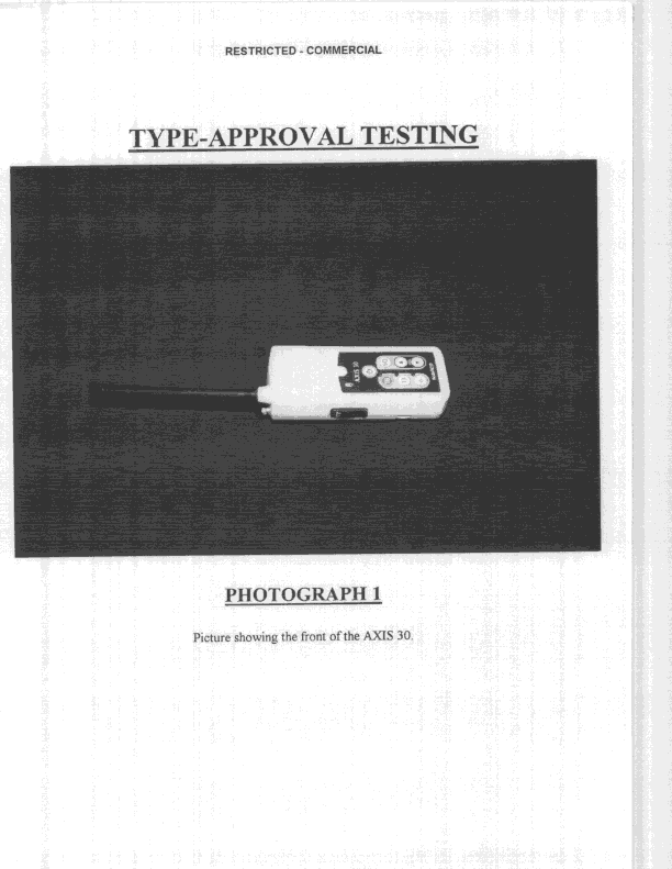 GVH - Part 80 VHF Transmitter (GMDSS) - FCC ID GL7AXIS30 - Navico UK Ltd