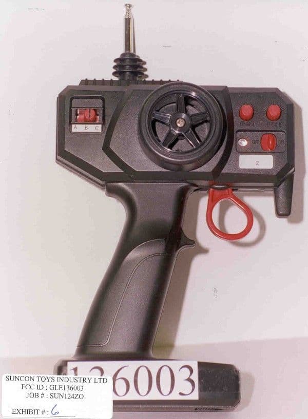 Low Power Transmitter - FCC ID GLE136003 - Suncon Toys Industry Ltd
