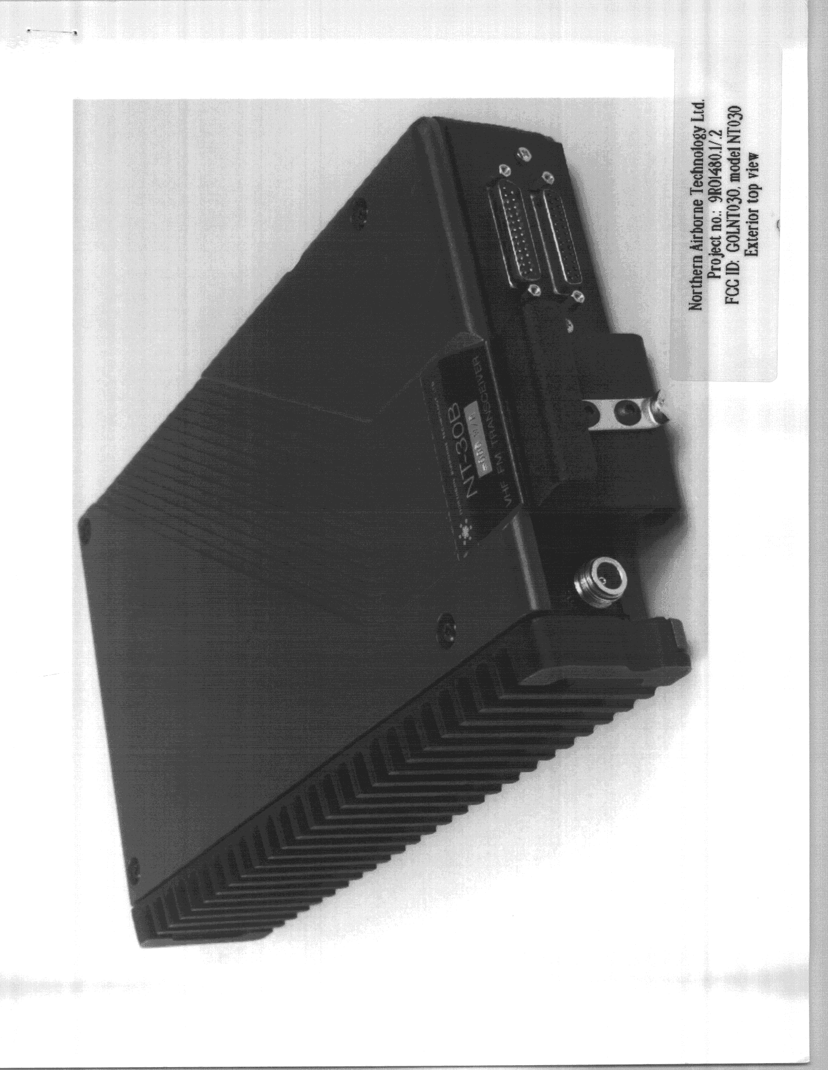 TNB - Licensed Non-Broadcast Station Transmitter - FCC ID GOLNT030 - Wulfsberg Electronics Division