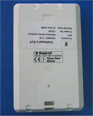 Dual-Technology Microwave/PIR Intrusion Detector - FCC ID GSADUETAM - Visonic Inc.