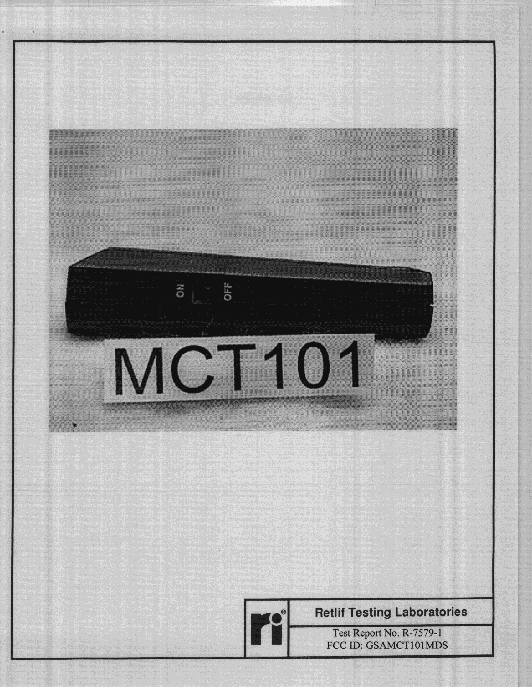 DSC - Part 15 Security/Remote Control Transmitter - FCC ID GSAMCT101MDS - Visonic Inc. (2)